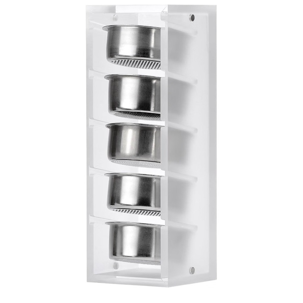 Normcore Portafilter Basket Storage Holder Frosted Clear Acrylic 54mm Espresso